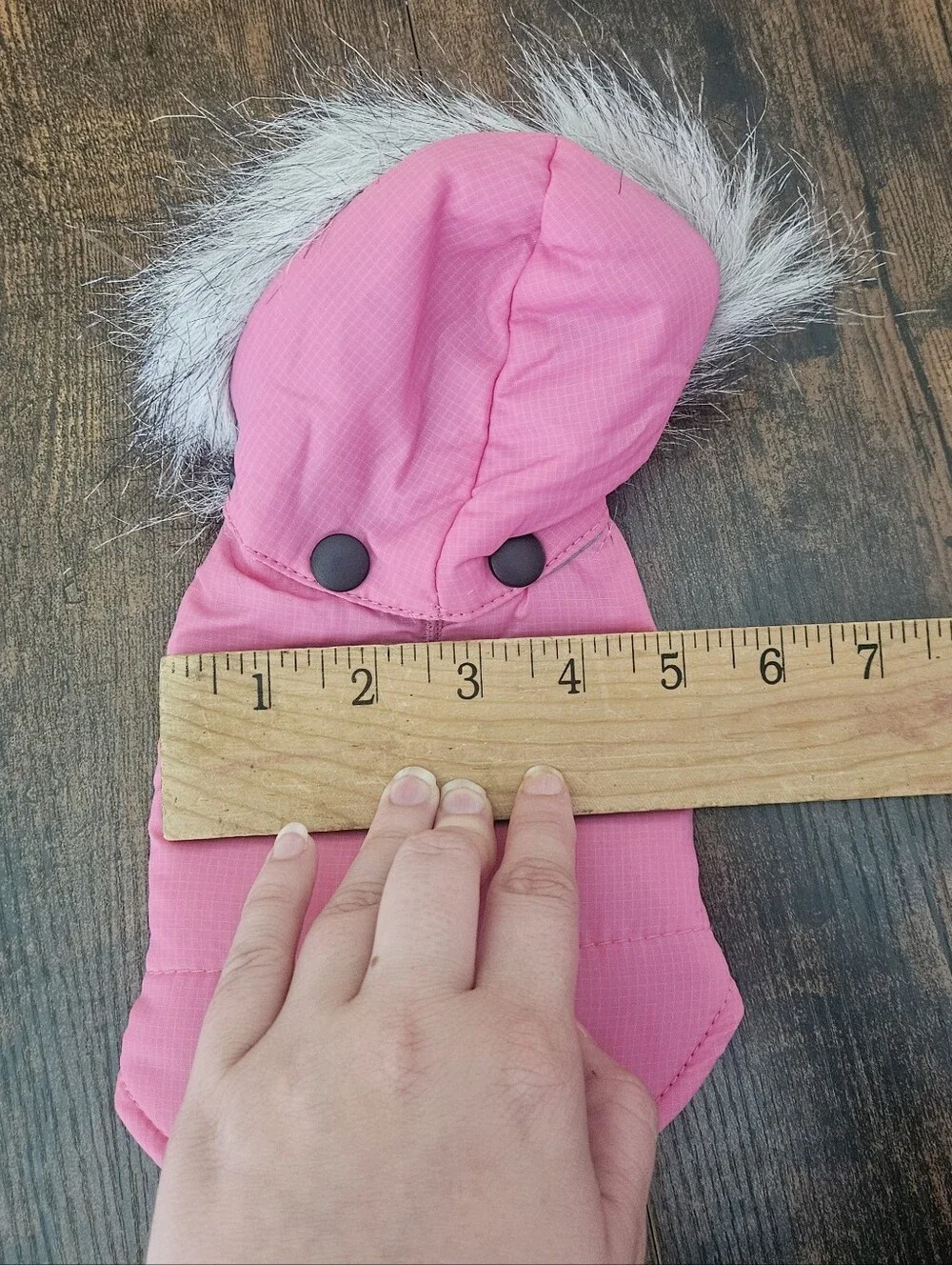 Zack & Zoey Pink Quilted Hooded Pet Coat with Faux Fur Trim Size XXS